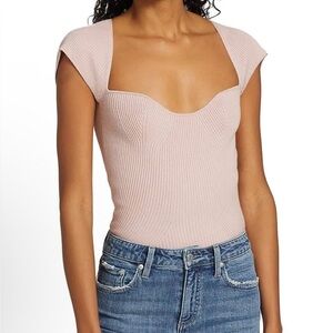 PISTOLA Denim Tiff Sweetheart Neck Cashmere Blend Sweater, Women’s Size XS